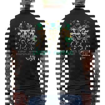 Skeleton Dancing Ortho Squad Orthopedic St Patrick's Day Men's T-shirt Back Print - Monsterry