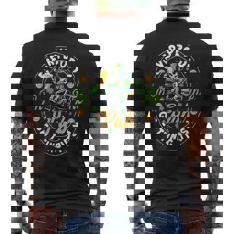 Skeleton Leprechaun Drink Everybody In The Pub Getting Tipsy Men's T-shirt Back Print - Seseable