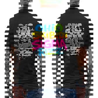 Skibidi Rizz Ohio Sigma Rizzler Graffiti Men's T-shirt Back Print - Thegiftio