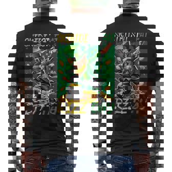 Skibidi St Pat Rizz Day Irish Dabbing Brushstroke Men's T-shirt Back Print - Thegiftio