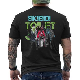 Skibidi Toilet Cameraman Tvman Speakerman Men's T-shirt Back Print - Thegiftio UK