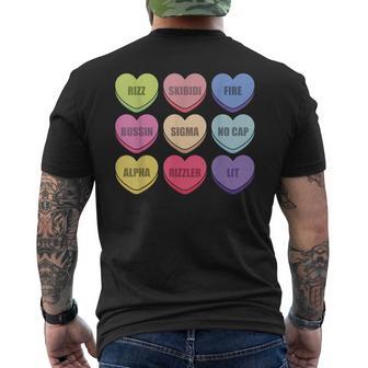 Skibidi Valentine's Day Rizzler No Cap Valentine's Men's T-shirt Back Print - Thegiftio UK