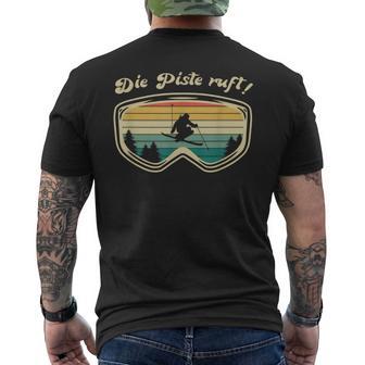 Skifahrer Herrenintage Skifahren Skifahrer Geschenk T-Shirt mit Rückendruck - Geschenkecke