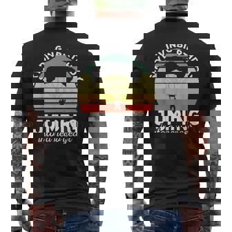 Skydiver Retro s Skydiving Birthday Parachuting Vintage -Adults Men's Back Print T-Shirt - Monsterry