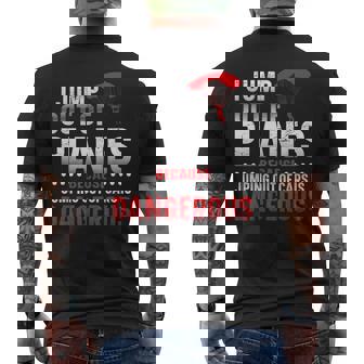 Skydiving Parachute Paraglide Men's Back Print T-Shirt - Monsterry