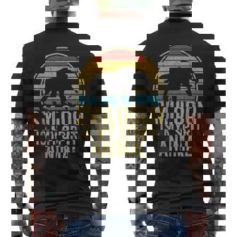 Smilodon Sunset Retrointage Tigre À Dents De Sabre T-shirt imprimé au dos - Cadeauxyz
