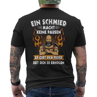 Smith Forged Apron Anvil Saying Man Fun T-Shirt mit Rückendruck - Geschenkecke