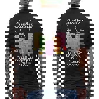Smoothies Make Life Better Vegetables Fruit Juice Men's Back Print T-Shirt - Monsterry