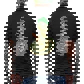 Snake Pirate Sword Men's Back Print T-Shirt - Monsterry