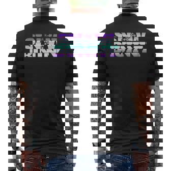 Snow Bunny T Shirt Ski And Snowboard Mountain Tees Men's Back Print T-Shirt - Monsterry
