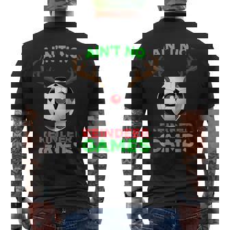 Soccer Deer Ain't No Reindeer Game Shirt T-Shirt Men's Back Print T-Shirt - Monsterry