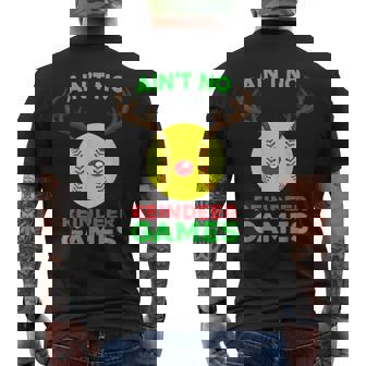 Softball Deer Ain't No Reindeer Game Shirt Men's Back Print T-Shirt - Monsterry