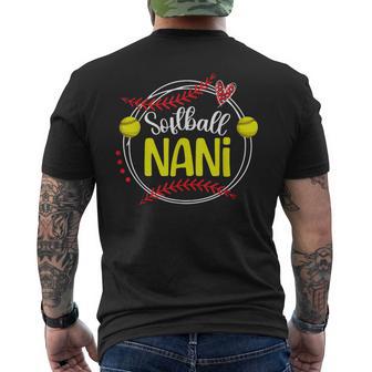 Softball Nani Proud Nani Of A Softball Player Nani Men's T-shirt Back Print - Thegiftio UK