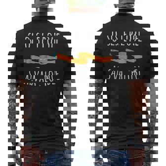 Sols El Poble Salva Al Poble Solo El Pueblo Salva Al Pueblo Camiseta Hombre Estampado Espalda - Regaloses