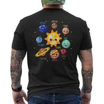 Sonnensystem Planet Weltraum Planeten Kinder Astronaut T-Shirt mit Rückendruck - Geschenkecke