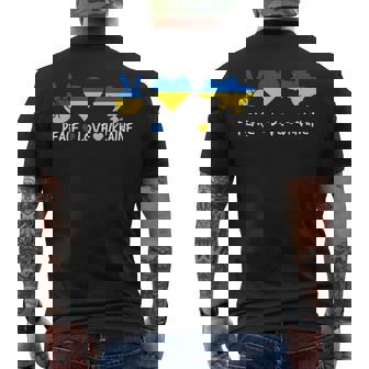 Soporte De Bandera De Ucrania Con Bandera De Ucrania Camiseta Hombre Estampado Espalda - Regaloses