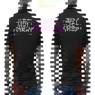 Sorority Thirsty Thursday Pub Bar Crawl College Drinking Men's Back Print T-Shirt - Monsterry