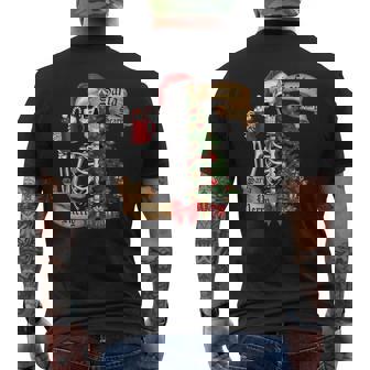 Sorta Merry Sorta Scary Christmas Skeleton Tree Xmas Men's Back Print T-Shirt - Monsterry
