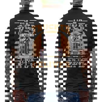 Soy Un Camionero Siempre Entrego Diseño Para Camioneros Camiseta Hombre Estampado Espalda - Regaloses
