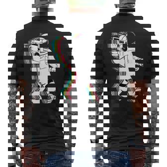Space Astronaut Music Radio Retro Vintage Cool Disco Men's T-shirt Back Print - Thegiftio