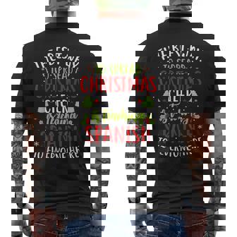 SPANISH TEACHER Christmas Design Men's Back Print T-Shirt - Monsterry