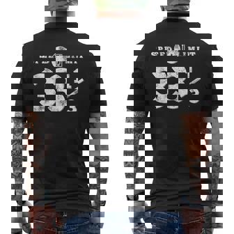Speed Limit 33 13 Vinyl For Music Record Collector Men's Back Print T-Shirt - Monsterry