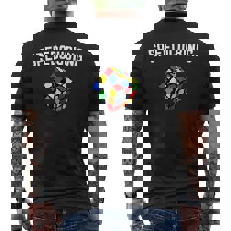 Speedcubing Rubik Rubix Rubics Cubo Speedcubing Speedcubing Camiseta Hombre Estampado Espalda - Regaloses