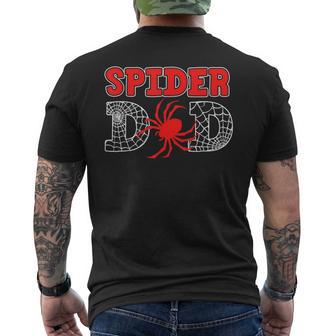 Spider Dad Spidey Birthday Family Matching Kid Daddy Spiders Men's T-shirt Back Print - Thegiftio UK