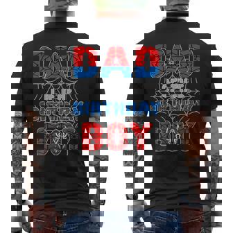 Spider Web Birthday Party Dad Of The Birthday Boy Men's T-shirt Back Print - Thegiftio
