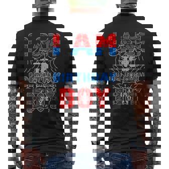 Spider Web Birthday Party I'm The Birthday Boy Men's T-shirt Back Print - Thegiftio