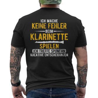 Spontan Kreative Decisions Music Clarinet T-Shirt mit Rückendruck - Geschenkecke