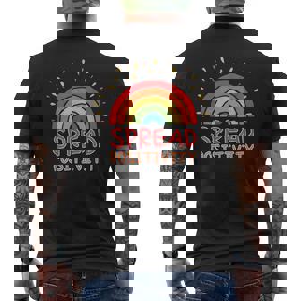 Spread Positivity Cute Rainbow Positive Mindset Men's Back Print T-Shirt - Monsterry
