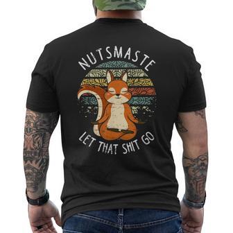 Squirrel Nutsmaste Yoga Meditation Retrointage T-Shirt mit Rückendruck - Geschenkecke