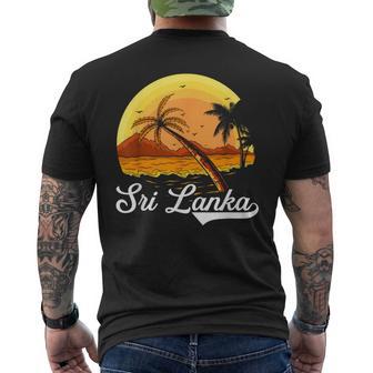 Sri Lanka Palm Tree Ocean Summer Holiday Sri Lanka S T-Shirt mit Rückendruck - Geschenkecke