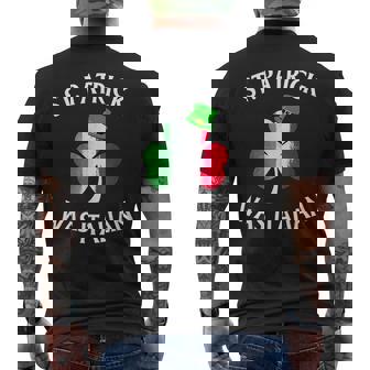 St Patrick Was Italian Irish-Italian Theme -Adults Short Sleeve Black Small Men's T-shirt Back Print | Seseable UK