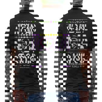We Stand Nola Strong Louisiana Culture Vintage Men's T-shirt Back Print - Monsterry