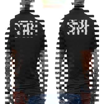 Staph Medical Bodyguard Doctor Puns Men's Back Print T-Shirt - Monsterry