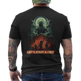 Lets Start A Cultintage Cosmic Horror Cthulhu Cult T-Shirt mit Rückendruck - Geschenkecke