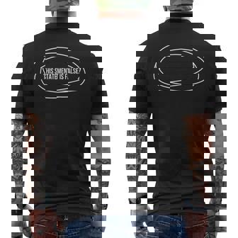 This Statement Is False Paradoxical Mobius Strip Puzzle Men's Back Print T-Shirt - Monsterry