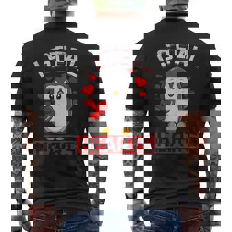 I Steal Hearts Penguin With Heart Valentines Day Penguin Men's Back Print T-Shirt - Monsterry