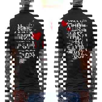 Stealing Hearts Like I Steal Bases Baseball Valentines Day Men's T-shirt Back Print | Mazezy