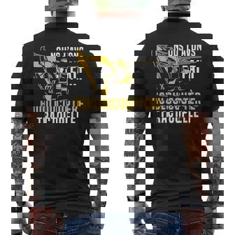 Stemi Chantier Humour Constructeur Cadeau Chantier Noir Adulte S Uni Classique T-shirt imprimé au dos - Cadeauxyz