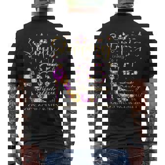 Stepping Into My 65th Birthday With God's Grace & Mercy Men's Back Print T-Shirt - Monsterry