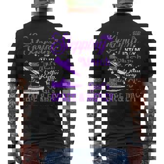 Stepping Into My March Birthday With God's Grace & Mercy Men's Back Print T-Shirt - Monsterry