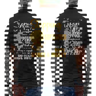 Stepping Into My September Birthday With Gods Grace & Mercy Men's Back Print T-Shirt - Monsterry