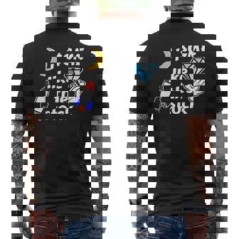 I Like The Stock Rocket To Moon GME Hold Diamonds In Hand Men's Back Print T-Shirt - Monsterry