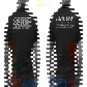 I Like Stocks And Maybe 3 People Men's Back Print T-Shirt - Monsterry