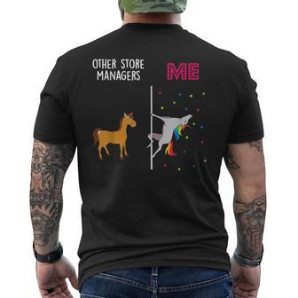 Store Manager Unicorn Others You T-Shirt mit Rückendruck - Geschenkecke