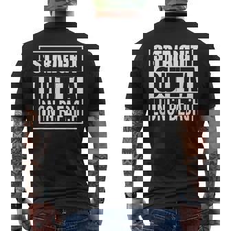 Straight Outta Long Beach Best California State Men's Back Print T-Shirt - Monsterry