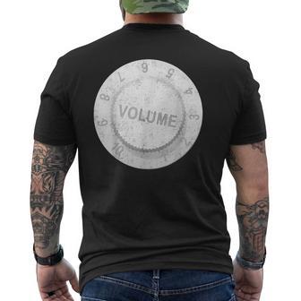 Stratocaster Volume Guitar Knob Volume Control Men's Back Print T-Shirt - Monsterry